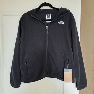 The North Face Anchor Full Zip Hoodie Black Fleece Jacket NWT